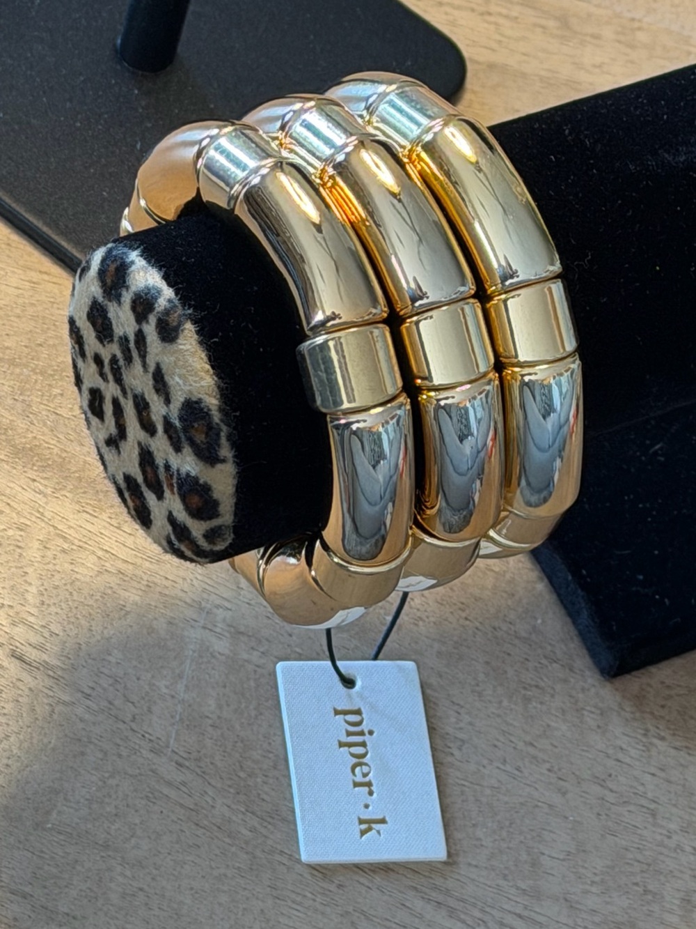 Piper•K Gold Chunky Stretch Bracelet Set